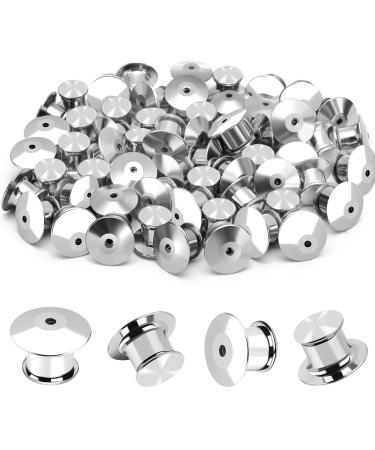 40PCS Locking Pin Back Locking Pin Keeper Clasp  Metal Pin Backing for Brooch Enamel Lapel Pin Lock