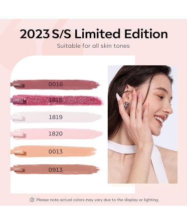 Modelones Pink Gel Nail Polish Set 6 Colors Nude Gel Polish White Pastel French Nail Polish Glitter Pink Soak Off LED Gel Nail Starter Kit Shellac Nail Varnish DIY Salon Manicure Gift for Woman rose Tea 1.17 ml (Pack of 6) - Buy Online on SooperMarket.com