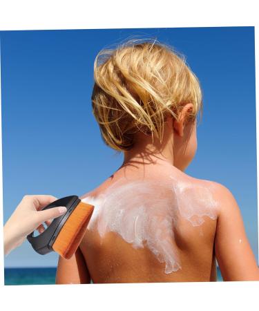 2Pcs Sunscreen Applicator for Kids Makeup Brush Brush Iron Shape Fiber Sunscreen Applicator with Protective Cap Soft Brush on Sunscreen Easy to Apply for Kids - Buy Online on SooperMarket.com