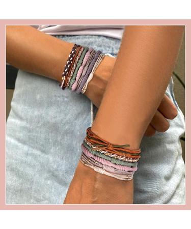 Elastic Hair Tie for Women - 20 Boho Hair Straps & Ponytail Holders for All Hair Types - Thin Curly Long Hair - Buy Online on SooperMarket.com