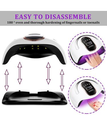Professional UV LED Nail Dryer Lamp - 72W with 4 Timers | Fast Drying for All Gel Nails - International Shipping Available - Buy Online on SooperMarket.com