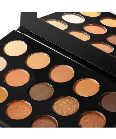 eco favor Nude Gold Eyeshadow Palette - 15 Shades Matte Shimmer Metallic | Long Lasting Waterproof Eye Shadow Pallet - Travel Size Makeup - Buy Online on SooperMarket.com