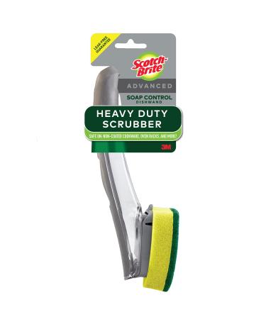 Scotch-Brite Heavy Duty Advanced Soap Control Dishwand, Control Soap With A Button, Keep Your Hands Out Of Dirty Water, Long Lasting and Reusable