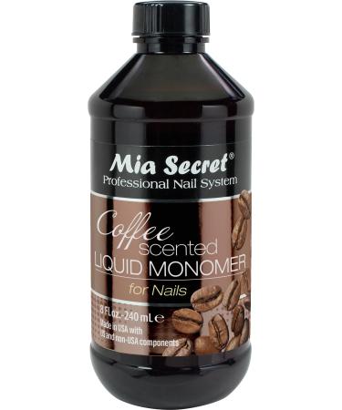 Mia Secret COFFEE SCENTED Liquid Monomer - Alternate Acrylic Nail Liquid for Acrylic Powder - EMA monomer - Scented Nail Monomer liquid - ema monomer acrylic nail liquid (8 oz.) 8 Ounce