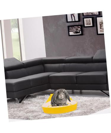 CIYODO Box Pet Potty Urinal Rabbit Toilet Rabbit Corner Pet Triangular Potty Bedding for Rabbits Abs White 24.5X18.5cm White - Buy Online on SooperMarket.com