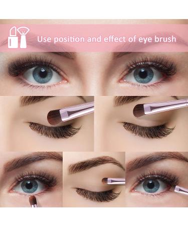 YUESHENNAN 5Pcs Eyeshadow Brush Set - Portable Premium Eye Makeup Brushes (Pink) - Buy Online on SooperMarket.com