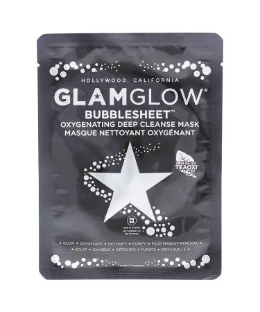 Glamglow Bubblesheet Oxygenating Deep Cleanse Mask 3 Pack Pre-Party Prep Set Glow Oxygenate Purify and Face Makeup Removal Mask
