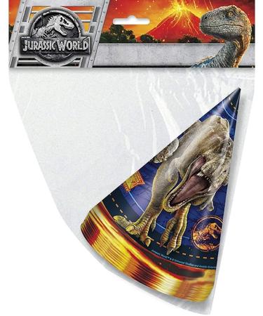 Unique Jurassic World Party Cone Hats - One Size  8 Pcs
