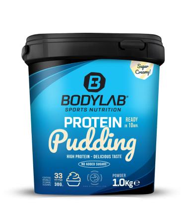 BODYLAB24 Protein pudding pistachie 1000g with up to 25g protein (from whey protein) per portion quick and easy preparation ideal as a protein -rich alternative pistachie 1000 g (1 Pack)