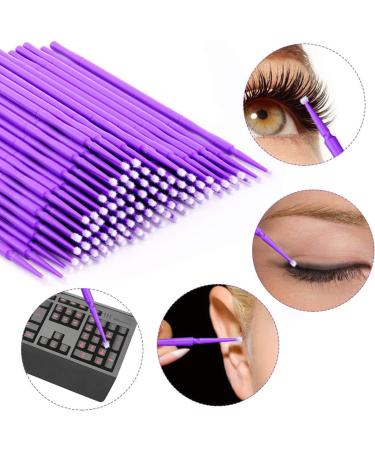 Surplex 400pcs Micro Applicator Brushes - Purple | Ideal for Makeup, Nail Art, and Painting - Buy Online on SooperMarket.com