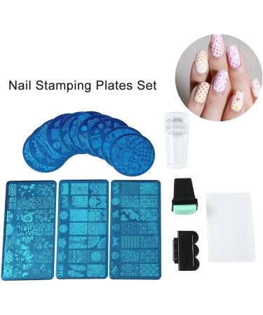 Flower Forest Nail Stamping Plate Set for DIY Nail Art - Professional Image Templates for French Manicure at Home Salon - Buy Online on SooperMarket.com