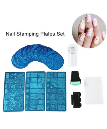 Nail Stamping Plates Set - Professional Flower Forest Nail Art Tools - International Shipping Available - Buy Online on SooperMarket.com