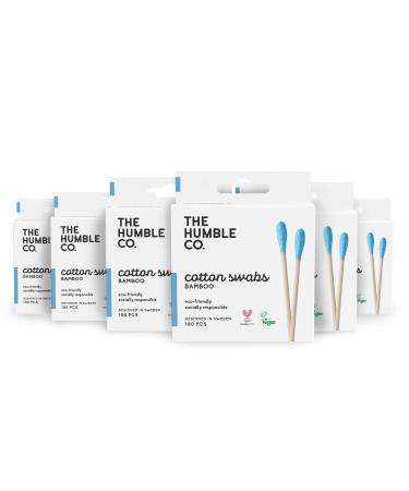 Humble Natural Bamboo Cotton Buds - blue - pack of 6 (6 x 100 pcs.)