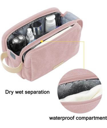 Toiletry Bag for Women BAGSMART Travel Toiletry Organizer Dopp Kit Water-Resistant Shaving Bag for Toiletries Accessories Pink Canvas Pink Canvas -Medium - Buy Online on SooperMarket.com