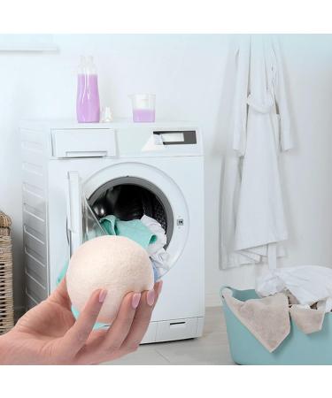 Reusable Wool Dryer Balls for Saves Drying Time White w/Storage Bag Pack of 6 - Buy Online on SooperMarket.com