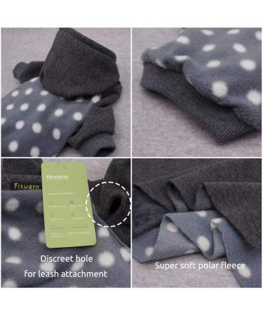 Fitwarm Polka Dot Pet Hoodie Sweatshirt - Fleece Dog/Cat Jacket (Medium, Grey) - Buy Online on SooperMarket.com