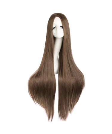 MapofBeauty 40"/100cm Fashion Straight Long Costume Anime Wig (Brown)