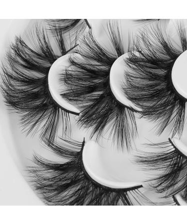 Buy 7 Pairs 8D Mink Hair False Eyelashes - Cruelty-Free Dramatic & Handmade 25mm Lash Extensions - Buy Online on SooperMarket.com