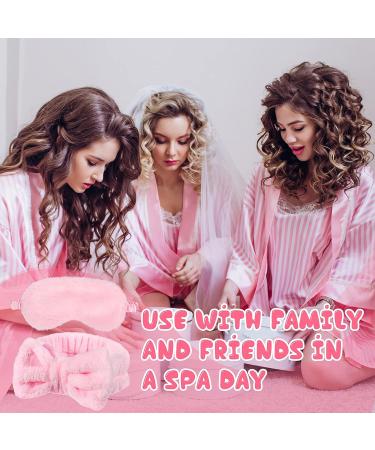Jexine 24 Pcs Spa Headband Plush Sleep Eye Mask Bulk Set - Simple Style | Makeup Headband for Face Washing, Sleepover Party Supplies for Women - Buy Online on SooperMarket.com