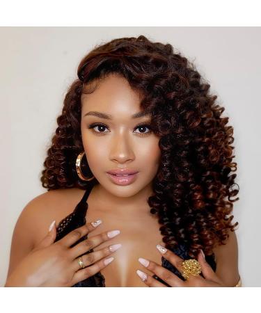 Toyotress Wand Curl Jamaican Bounce Crochet Braids Short Curly Hair Extensions (T30 12 inches) 12 inches T30