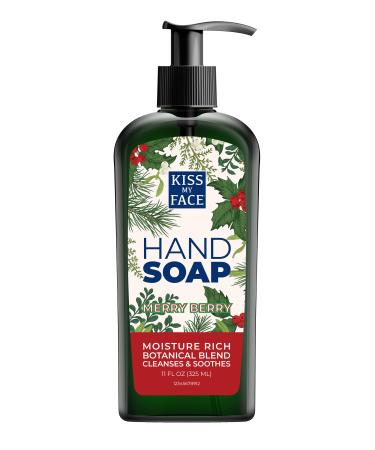 Windmill Health Products Kiss My Face Hand Soap Moisture Rich Botanical Blend Cleanses and Soothes Lavender Berry/Sage/Orange 11 Fl Oz Lavender Berry Sage Orange