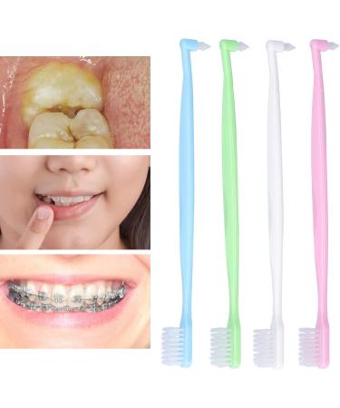 4PCS Orthodontic Toothbrush Set - Double-Ended Interspace Toothbrush for Braces & Teeth Cleaning - International Shipping Available - Buy Online on SooperMarket.com