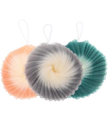 Healvian 3pcs Scrub Convenient Bath Ball Small Bathing Ball Bath Towel Body Loofah Showering Ball Shower Loofah Exfoliating Bath Ball Shower Ball Bath Loofah Soft or Cleaning Ball Travel