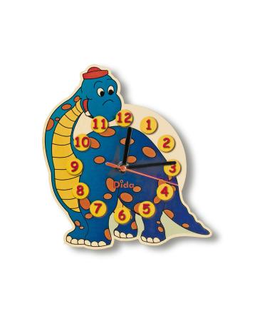Dida - wall clock dinosaurs analog clock for hanging for the children's room the funny dinosaurs is an ideal little gift optimally also in the kindergarten orologio da parete wall clock dinosaurs