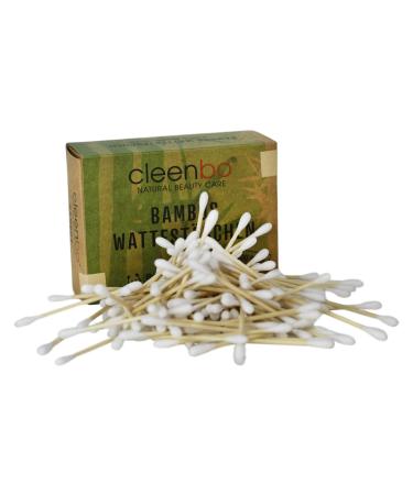 Cleenbo - Bamboo Wattstabchen 1 Series Natural Natural - Soft RecycleBare Wood Cleaning Drings - Sustainable Packaging - Tailors - Plastics Set - Cotton Watt Robs 200 St.