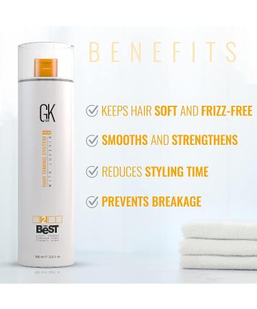 GK HAIR Global Keratin Smoothing Treatment - 33.8 Fl Oz/1000ml - Brazilian Complex Blowout for Silky Smooth Hair - Buy Online on SooperMarket.com