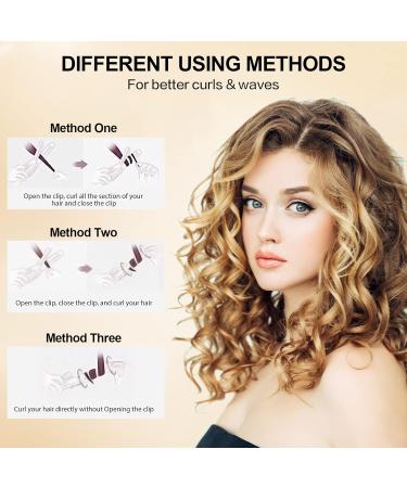 DAN Technology 3/4 Inch Tourmaline Ceramic Hair Curling Iron - Fast Heating LCD Screen Auto Off | Ideal for DIY & Salon Use (Gold Black - Buy Online on SooperMarket.com