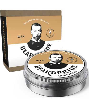 Beardpride Bartwachs Men I Bart Wax Men I Original Bart Wax To form the mustache I Beard Wax from beeswax I Bartwichse Schnurrbart I Bart Gifts Mousthache 55 G (1 Pack)