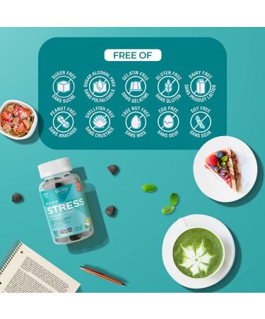 SUKU Vitamins Stress Gummy Supplement Buh Bye Stress Sugar Free Gummies with Lemon Balm L-Theanine GABA Keto Plant-Based Nut-Free Helps with Anxiety and Stress Relief Calm Mood & Stress Support 60 Gummies (30 Day Supply) - Buy Online on SooperMarket.com