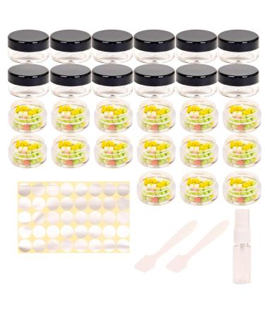 27 pieces jars jars 5ml jars with lids lip balm jars jars cream jars empty 27 x 5ml black
