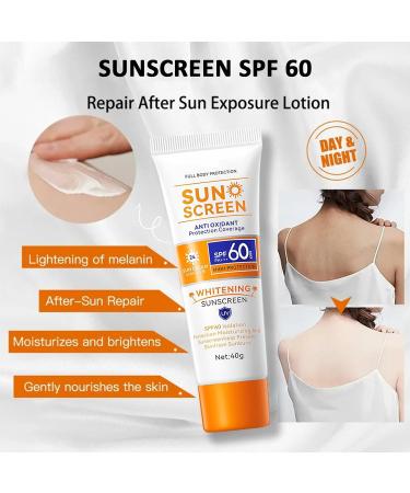 Face Sunscreen Sun Cream Spf 60 - Anti Aging Tinted Sunscreen for Face High Protection Against UVA & UVB Spf Face Moisturiser - Powerful Full Body Sun Protection Lightweight Gel Sunscreen For Face - Buy Online on SooperMarket.com