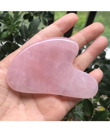Natural Rose Quartz Gua Sha Massage Tool for Facial & Body - Crystal Scraping Board for SPA & Acupuncture Therapy - Buy Online on SooperMarket.com