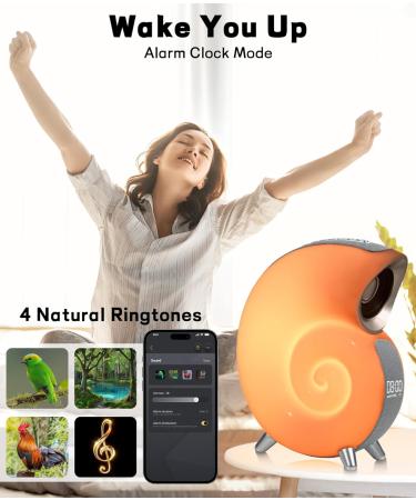Bestyijo Daylight Alarm Clock - Sunrise Sunset Simulation Bluetooth Audio 8 White Noise Sounds 4 Alarms & Bedside Lamp | International Shipping Available - Buy Online on SooperMarket.com