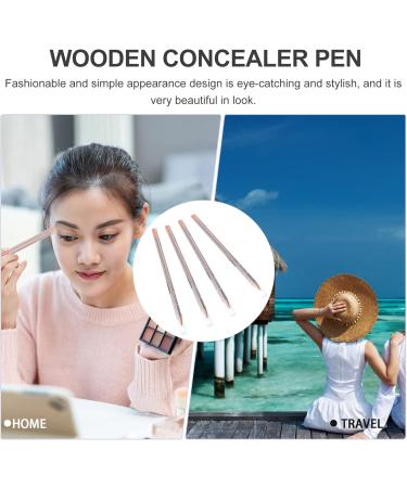 KALLORY Spot Scar Concealer Pen Pen 4Pcs Pens Portable Spot Scar Pens Wooden Pencils Spot Pencils Makeup Makeup 16x0.8cm Ivory - Buy Online on SooperMarket.com
