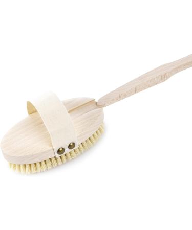 REMOS Natural Bristles Bath & Back Brush with Removable Beechwood Handle - Eco-Friendly Body Care - Buy Online on SooperMarket.com