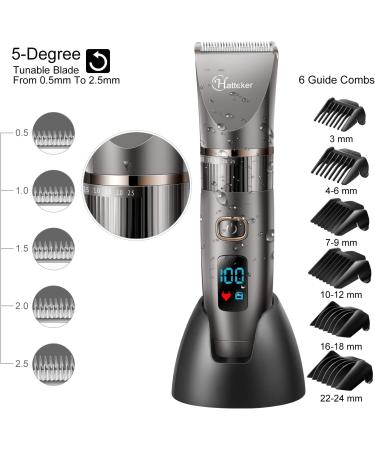 Hatteker Professional Hair Clipper Cordless Trimmer Kit for Men - 14 Piece Set - Buy Online on SooperMarket.com
