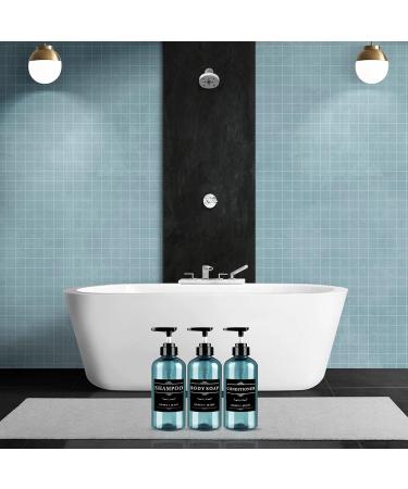3 Pack - 500ml Empty Pumping Bags | Blue Shampoo Bottle Pump Dispenser | Ideal for Shower & Body Soap - Buy Online on SooperMarket.com