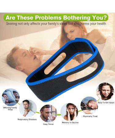 New Upgrade Anti Snoring Chin Strap for Men and Women - Adjustable, Effective Stop Snoring Aid for Better Sleep - Buy Online on SooperMarket.com