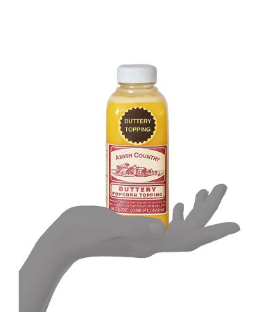 Amish Country Popcorn Buttery Topping 16 oz Jar - Non-GMO, Gluten-Free | Old-Fashioned Popcorn Seasoning - 16 Fl Oz - Buy Online on SooperMarket.com
