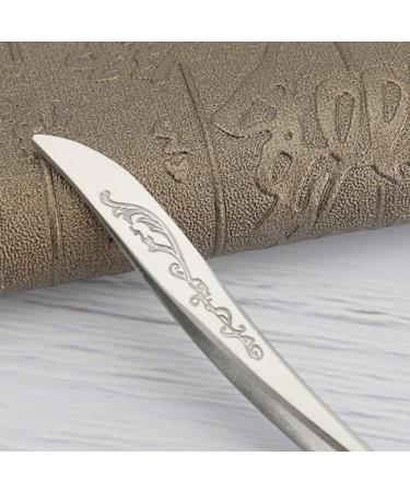 EODNSOFN Stainless Steel Eyebrow Tweezers | Gold/Silver Hair Removal Tool - Buy Online on SooperMarket.com
