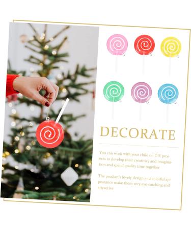 ibasenice 18 Pcs Lollipop Model Tree Hanging Ornaments Candy Cane Decoration Lollipop Props Miniature Landscape Decor Rainbow Swirl Lollipop Toys Models Plastic Child House Window 6X3.2CMx3pcs 1 - Buy Online on SooperMarket.com