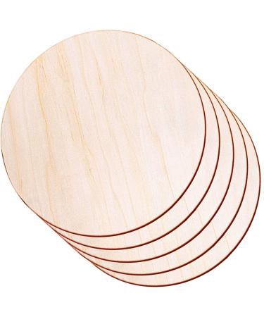Round Wood Discs for Crafts Audab 5 Pack 14 Inch Wood Circles Unfinished Wood Rounds Wood Plaque for Crafts Door Hanger Door Design Wood Burning 14 Inches