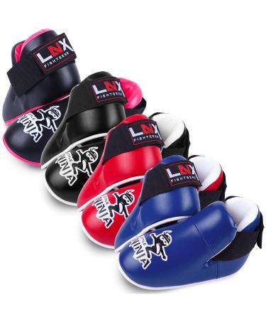 LNX foot protectors children Little Ninja - ideal for kids kickboxing TKD karate martial arts kids black (001)