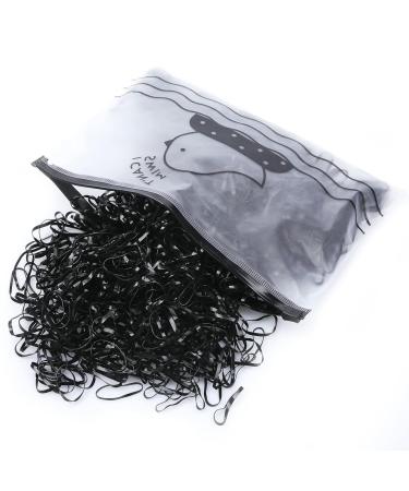 Ilamourcar hair tie 500Pcs Elastic hair tie hair hair tie mini elastic hair tie ligaments black hair rubber bands rubber hair bands for women girls children's hair wedding hairstyle