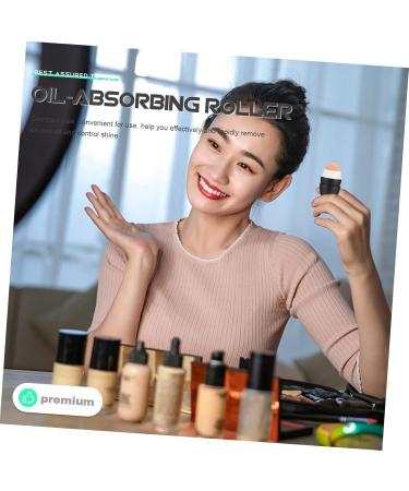 MAGICLULU Volcanic Stone Oil-absorbing Ball Oil-absorbing Rolling Ball Facial Rolling Stone Facial Skin Product Oil Absorbing Roller Facial Skin Oil Control Tool Facial Skin Care Roller 5x3cm Black - Buy Online on SooperMarket.com