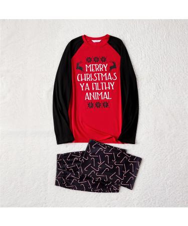 PatPat Family Matching Christmas Pajamas Set - Tree Snowflake & Letters Print, Red, XL Men's Long-Sleeve Sleepwear - Xmas Outfits - Buy Online on SooperMarket.com
